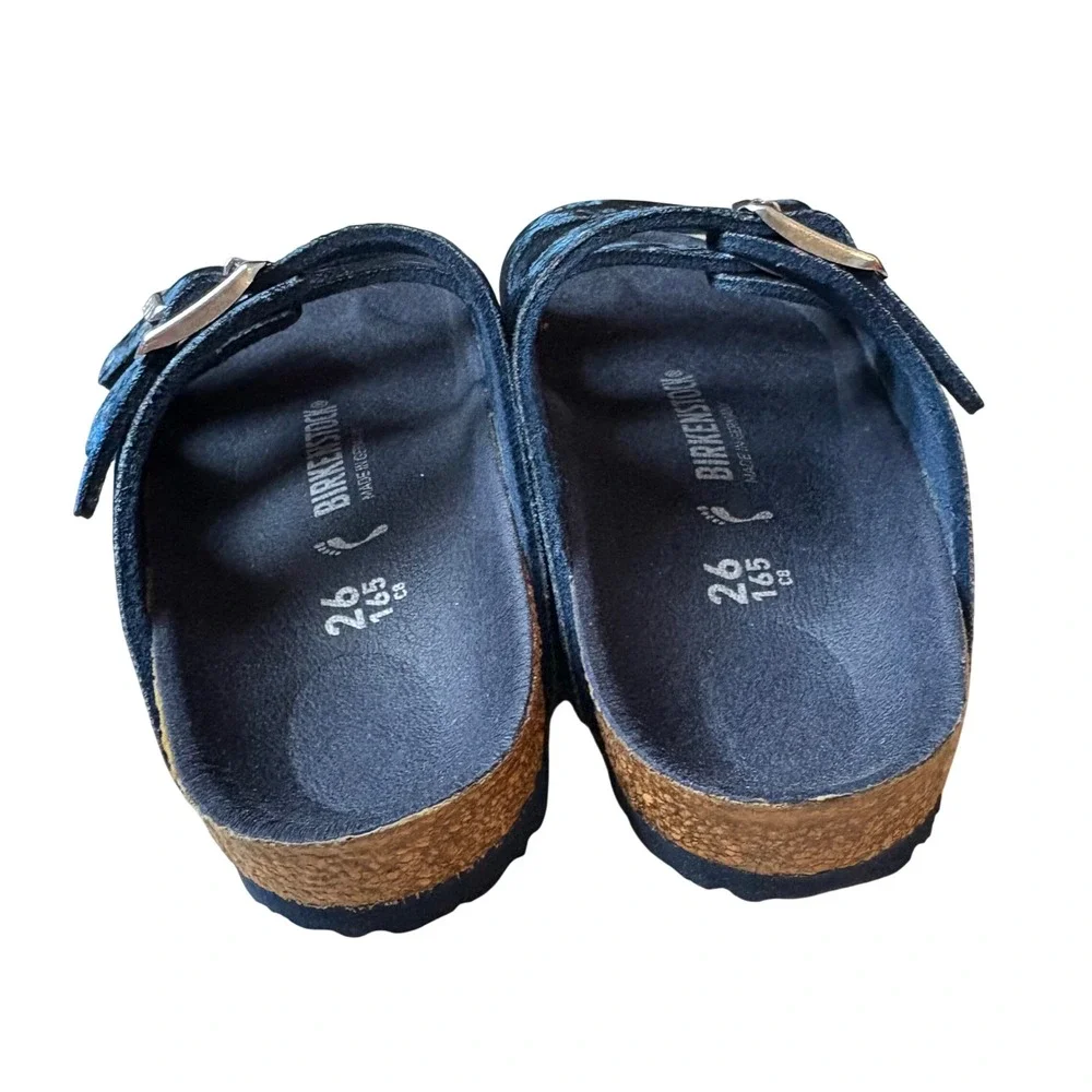 Birkenstock Florida Kids Velvet‎ Milky Way Sandals Size 26 E US K 8.0 Narrow